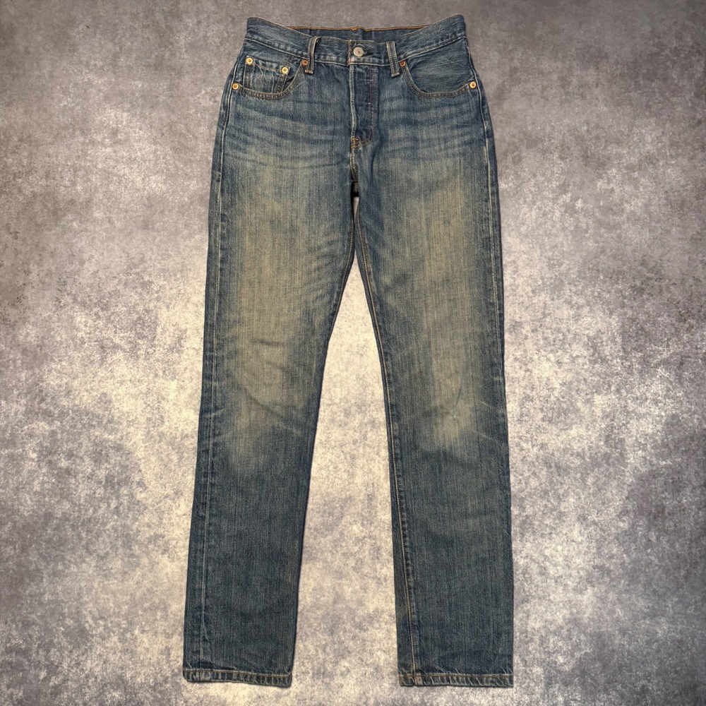 Levis 501 Skinny Jeans Womens 25 Blue Medium Wash Denim Button Fly 501 25x32
